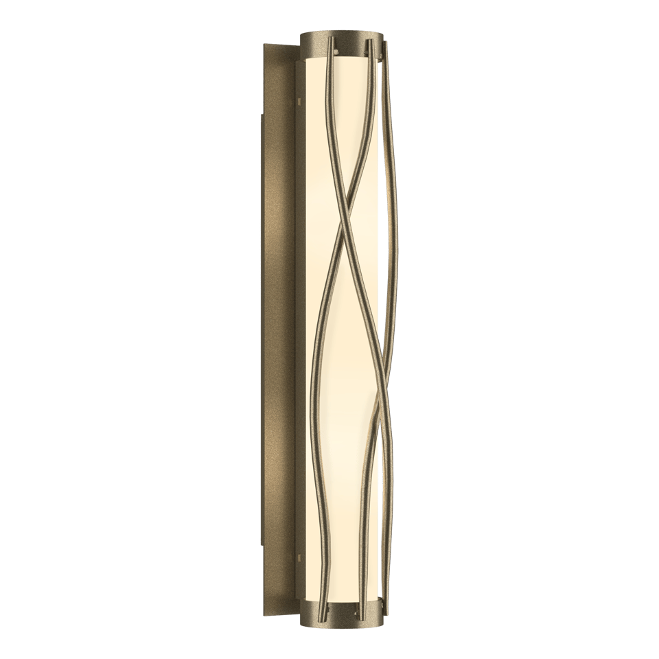 Hubbardton Forge Twine Sconce 205401 - Artisan Steel and Glass Wall Light, Dimmable, Custom Finishes