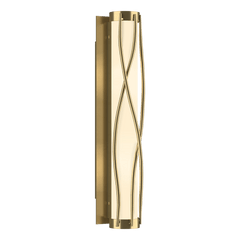 Hubbardton Forge Twine Sconce 205401 - Artisan Steel and Glass Wall Light, Dimmable, Custom Finishes