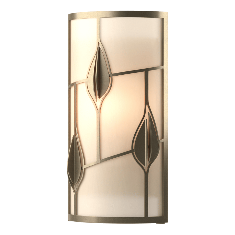 Alison's Leaves Sconce by Hubbardton Forge, Nature-Inspired Design, E26 Base, Dimmable, UL Damp Rated, 15.2" Height