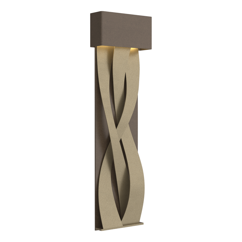 Tress Large LED Sconce by Hubbardton Forge, Dimmable, 350 Lumens, UL Damp Rated, Elegant Design