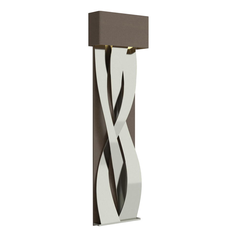 Tress Large LED Sconce by Hubbardton Forge, Dimmable, 350 Lumens, UL Damp Rated, Elegant Design