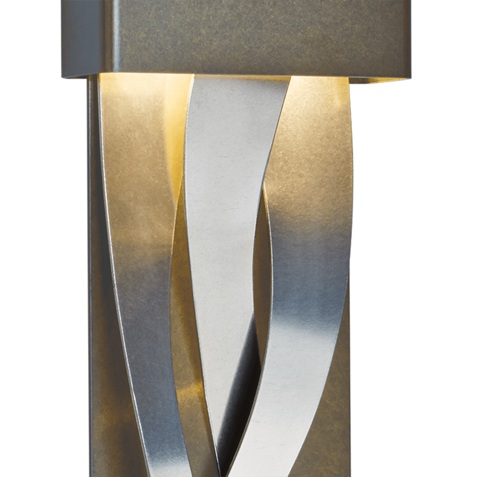 Tress Large LED Sconce by Hubbardton Forge, Dimmable, 350 Lumens, UL Damp Rated, Elegant Design