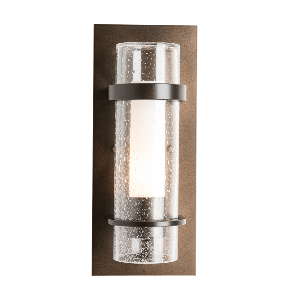 Torch Indoor Sconce by Hubbardton Forge - Elegant Double-Glass Design, Dimmable, UL Damp Rated, E12 Base