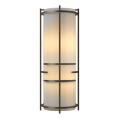 Hubbardton Forge Extended Bars Sconce 205910 - Dimmable Steel & Glass Wall Light for Contemporary Decor