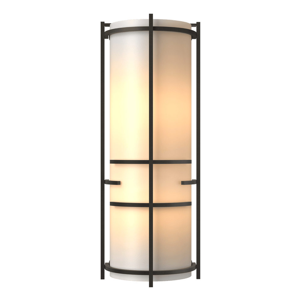 Hubbardton Forge Extended Bars Sconce 205910 - Dimmable Steel & Glass Wall Light for Contemporary Decor