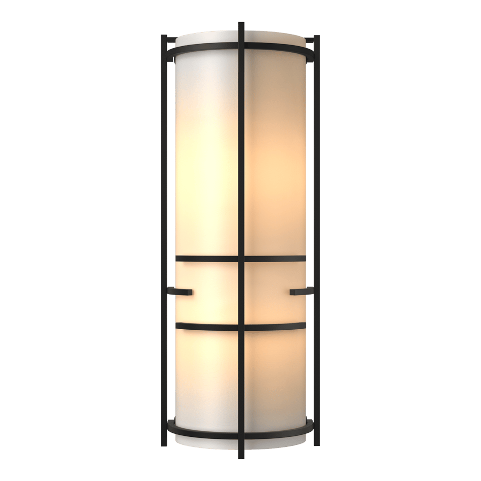 Hubbardton Forge Extended Bars Sconce 205910 - Dimmable Steel & Glass Wall Light for Contemporary Decor