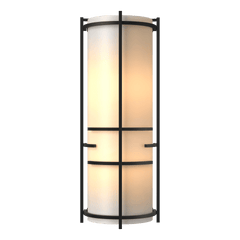 Hubbardton Forge Extended Bars Sconce 205910 - Dimmable Steel & Glass Wall Light for Contemporary Decor