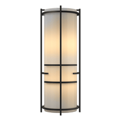 Hubbardton Forge Extended Bars Sconce 205910 - Dimmable Steel & Glass Wall Light for Contemporary Decor