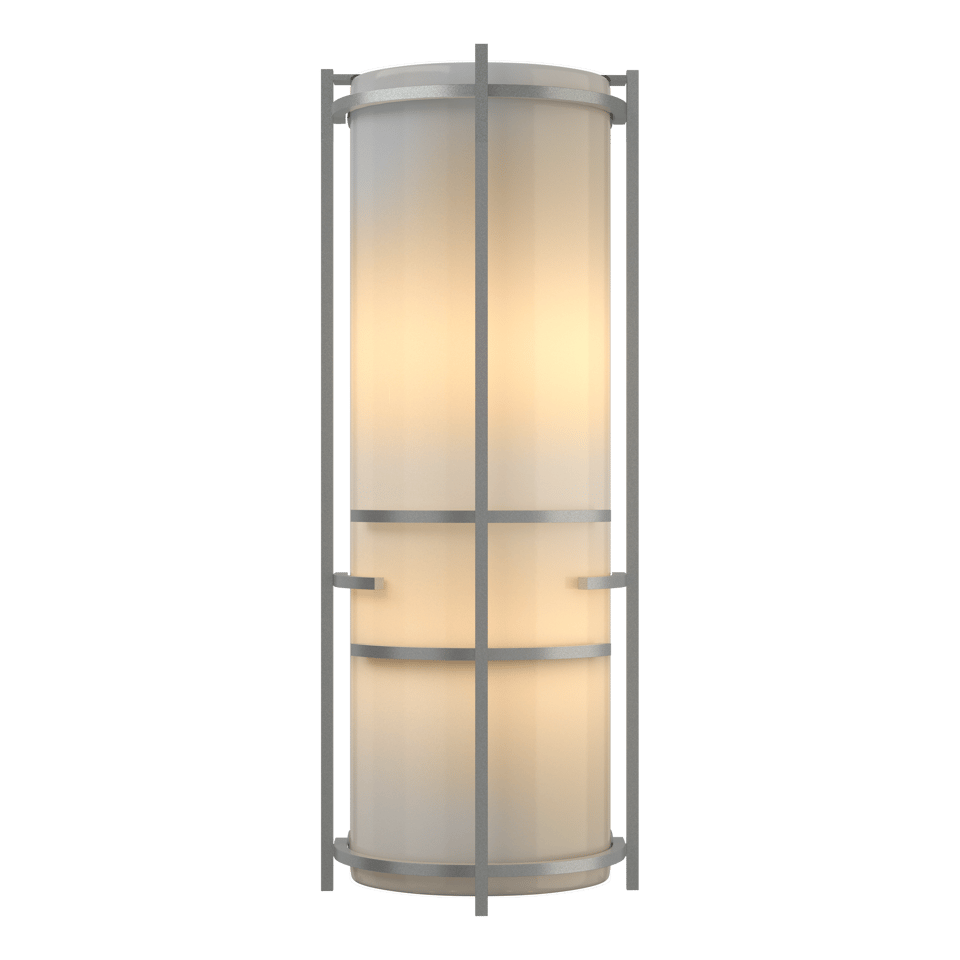 Hubbardton Forge Extended Bars Sconce 205910 - Dimmable Steel & Glass Wall Light for Contemporary Decor