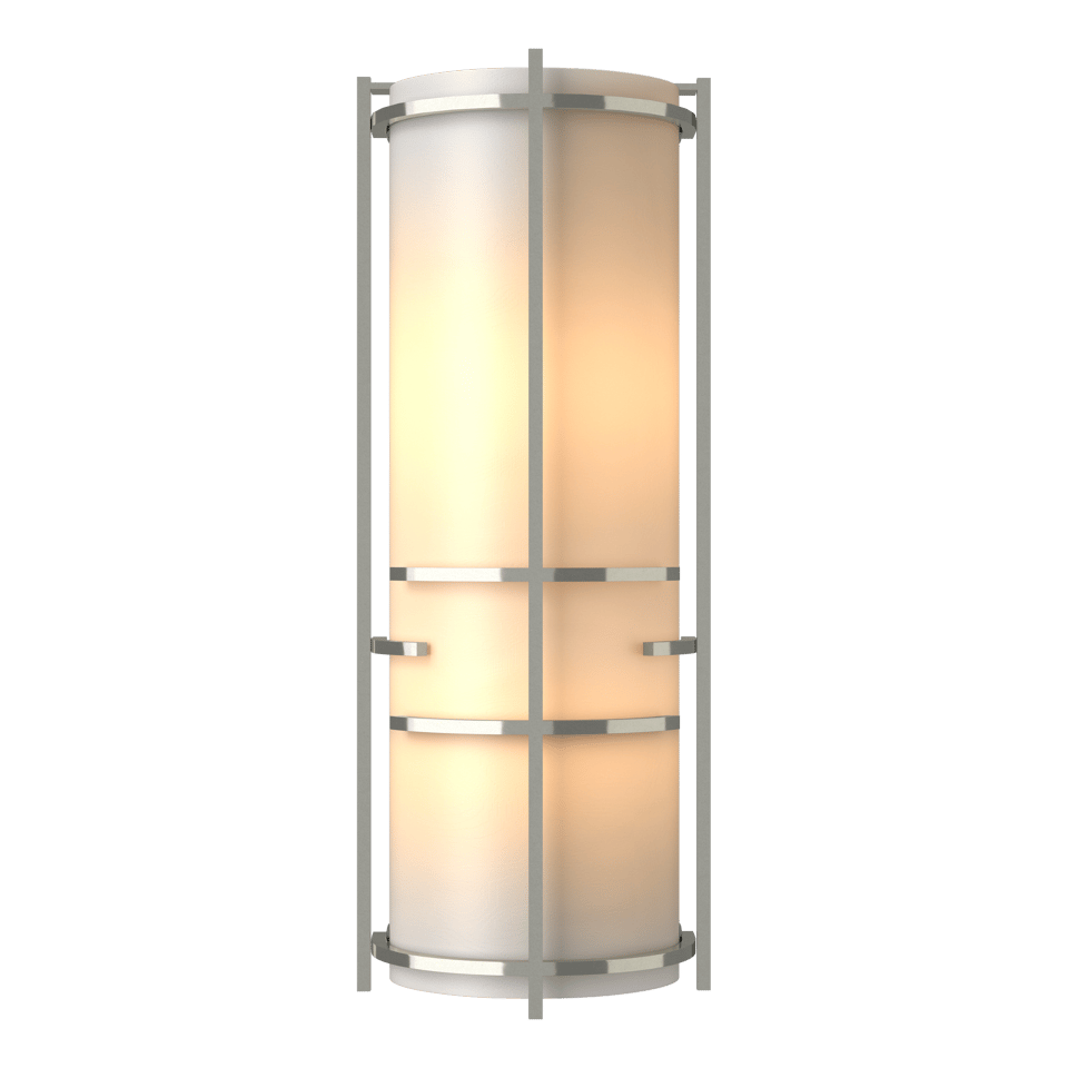 Hubbardton Forge Extended Bars Sconce 205910 - Dimmable Steel & Glass Wall Light for Contemporary Decor