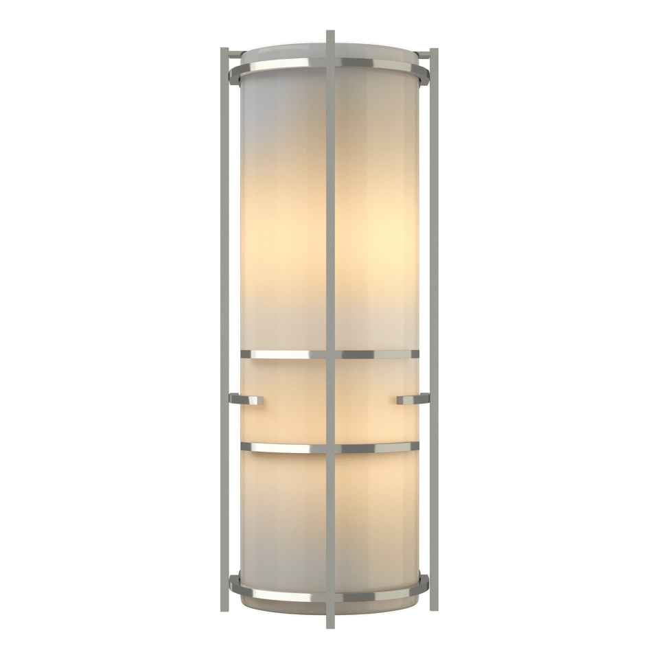 Hubbardton Forge Extended Bars Sconce 205910 - Dimmable Steel & Glass Wall Light for Contemporary Decor