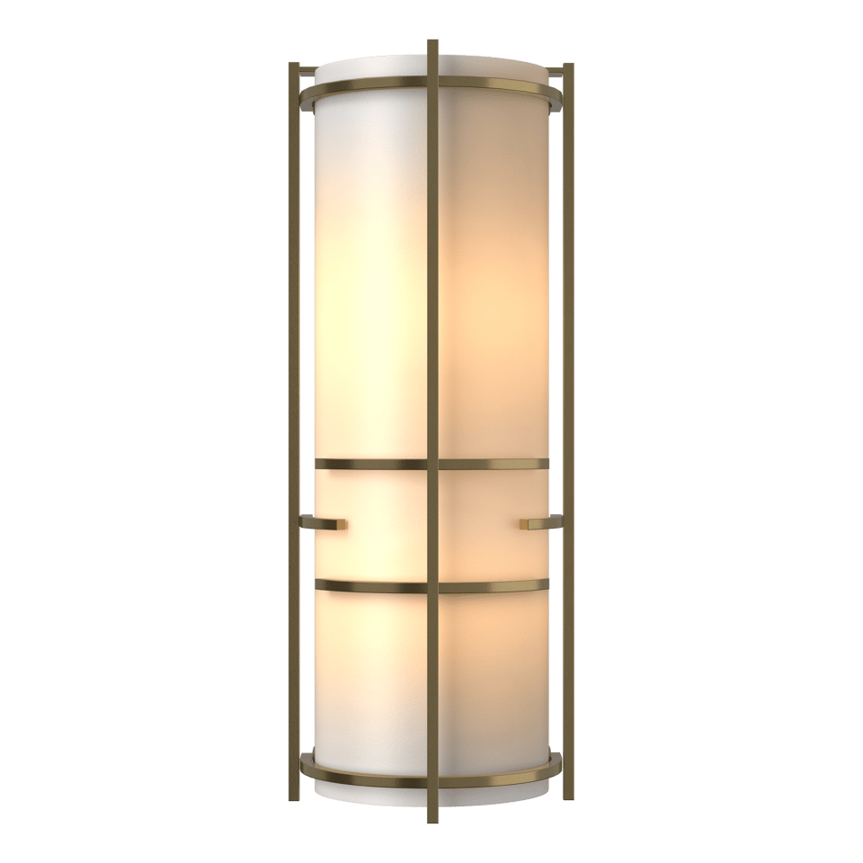 Hubbardton Forge Extended Bars Sconce 205910 - Dimmable Steel & Glass Wall Light for Contemporary Decor