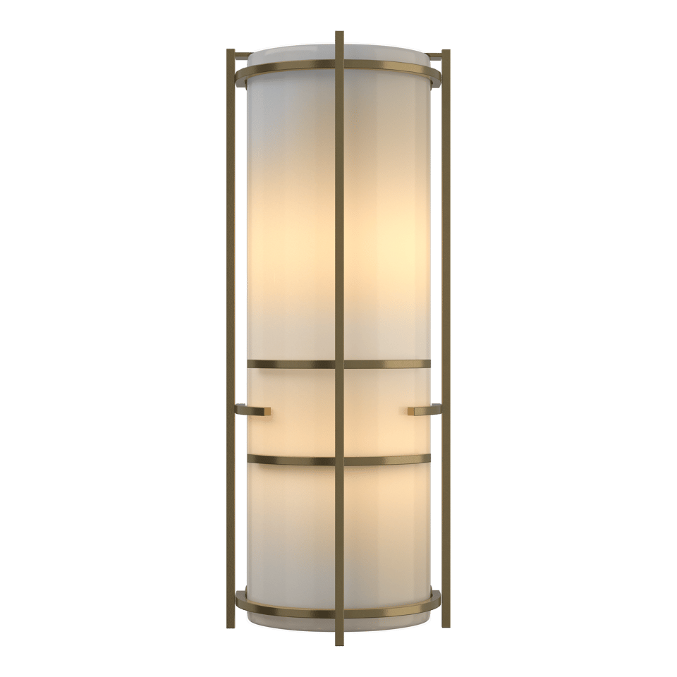 Hubbardton Forge Extended Bars Sconce 205910 - Dimmable Steel & Glass Wall Light for Contemporary Decor