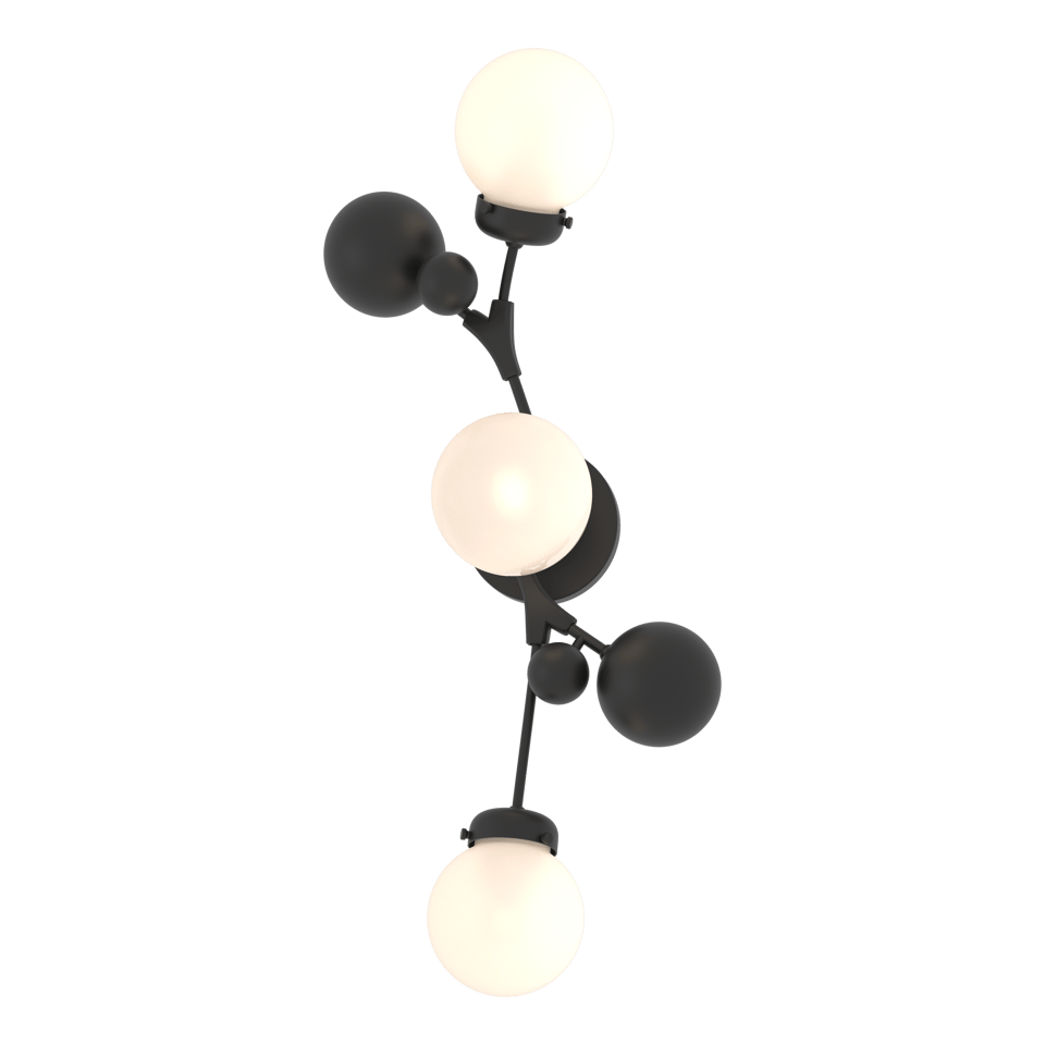 Sprig Sconce 3-Light Wall Fixture by Hubbardton Forge - Botanical Design, Dimmable, UL Damp Rated