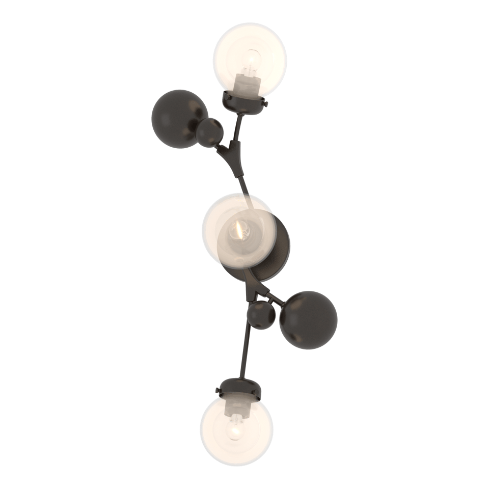 Sprig Sconce 3-Light Wall Fixture by Hubbardton Forge - Botanical Design, Dimmable, UL Damp Rated