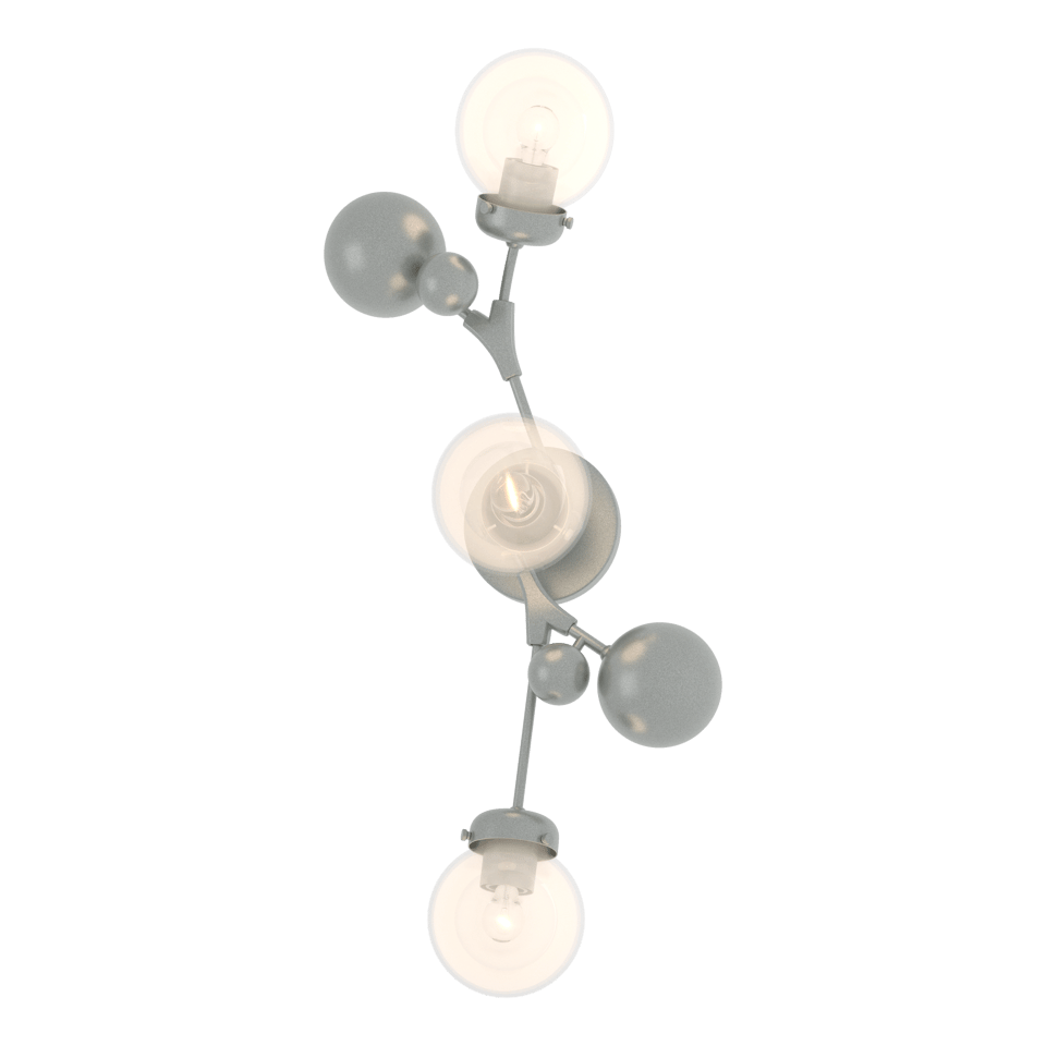 Sprig Sconce 3-Light Wall Fixture by Hubbardton Forge - Botanical Design, Dimmable, UL Damp Rated