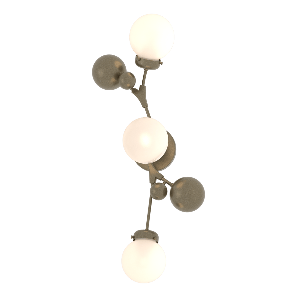 Sprig Sconce 3-Light Wall Fixture by Hubbardton Forge - Botanical Design, Dimmable, UL Damp Rated