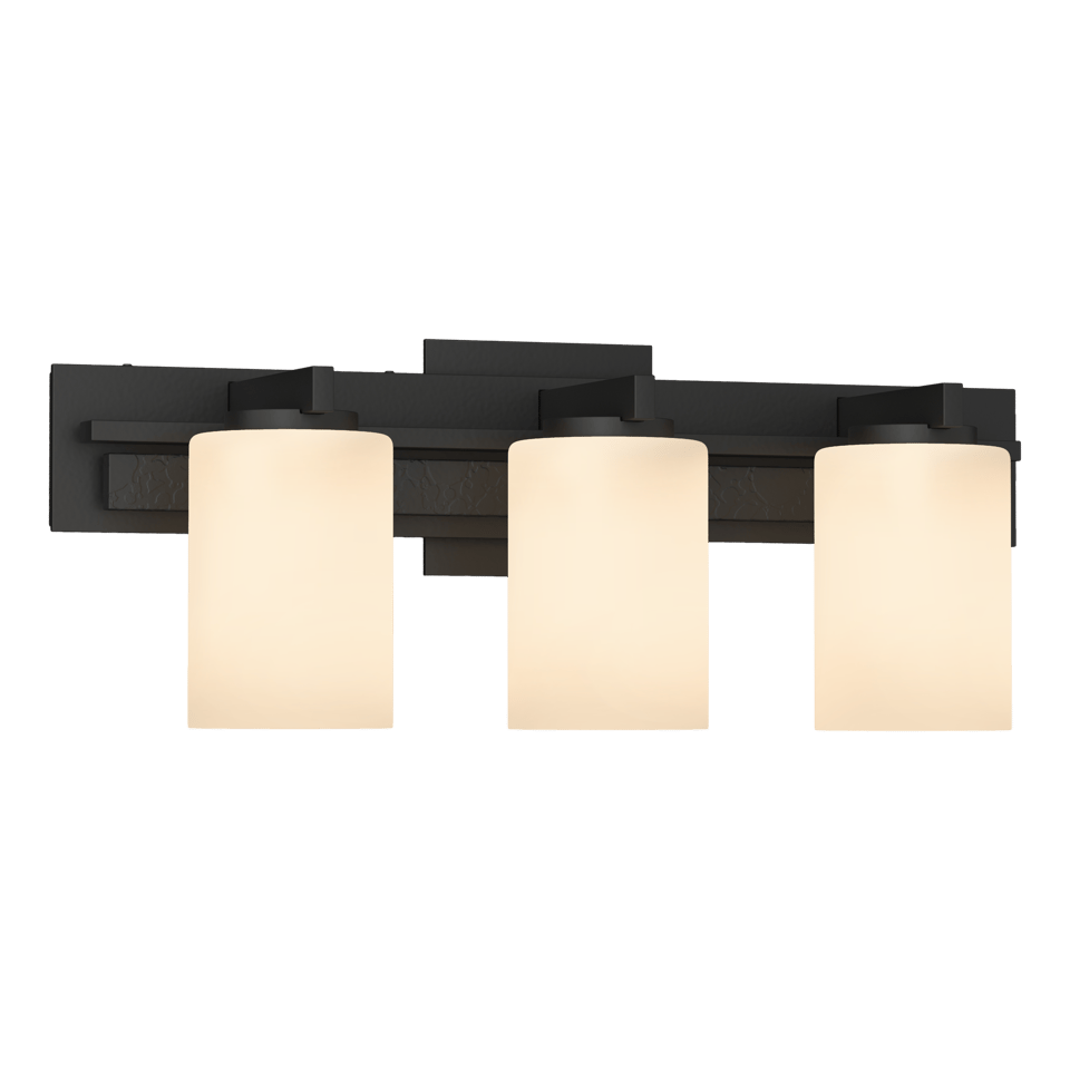 Hubbardton Forge Ondrian 3-Light Horizontal Sconce, Handcrafted Steel, Customizable Finish, UL Damp Rated