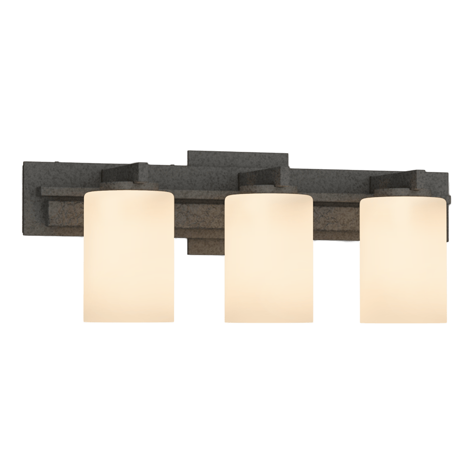 Hubbardton Forge Ondrian 3-Light Horizontal Sconce, Handcrafted Steel, Customizable Finish, UL Damp Rated