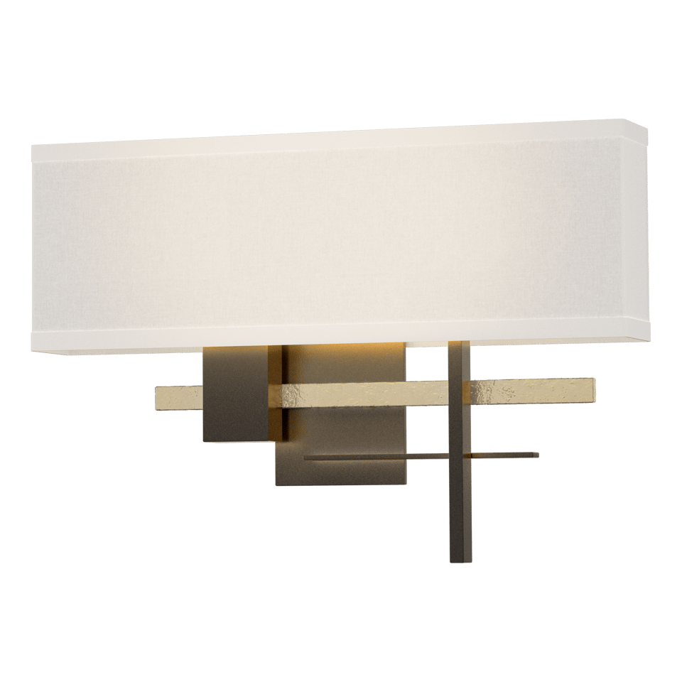 Hubbardton Forge Cosmo Sconce 11.3"H x 16.5"W, Dimmable, Customizable Brass Finish, 2-Light E12