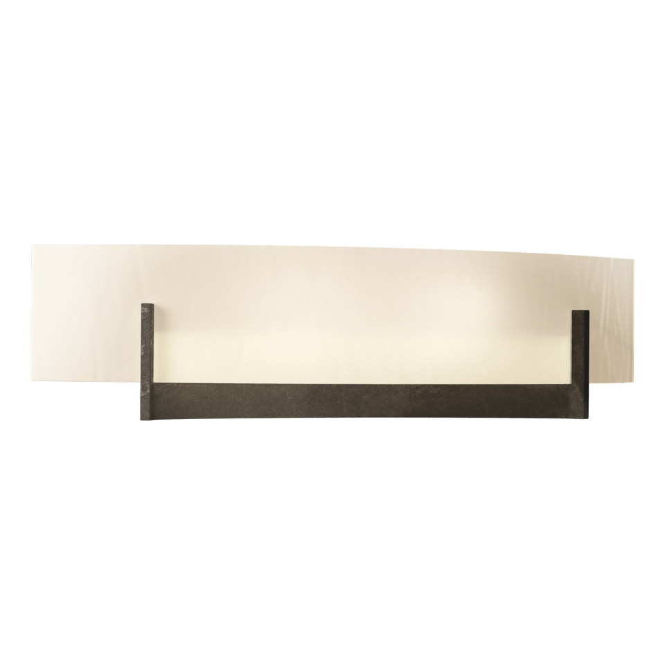 Axis Sconce 206401 by Hubbardton Forge - Handcrafted Steel Arms & Curved Glass Shade, Dimmable