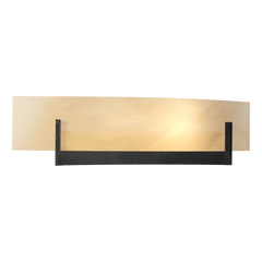 Axis Sconce 206401 by Hubbardton Forge - Handcrafted Steel Arms & Curved Glass Shade, Dimmable