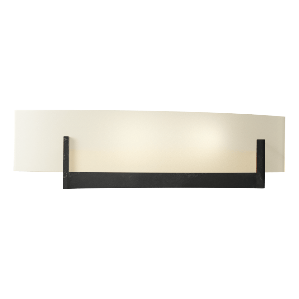 Axis Sconce 206401 by Hubbardton Forge - Handcrafted Steel Arms & Curved Glass Shade, Dimmable