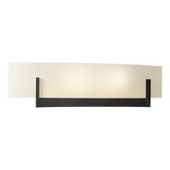 Axis Sconce 206401 by Hubbardton Forge - Handcrafted Steel Arms & Curved Glass Shade, Dimmable