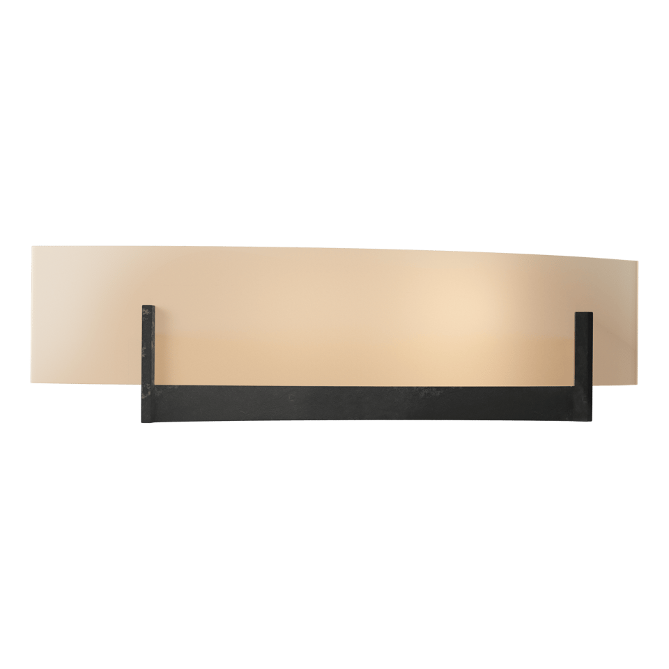 Axis Sconce 206401 by Hubbardton Forge - Handcrafted Steel Arms & Curved Glass Shade, Dimmable