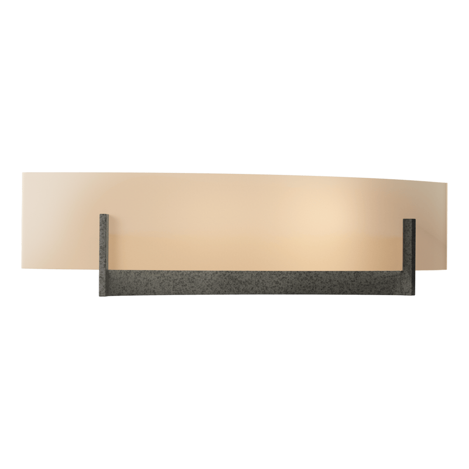 Axis Sconce 206401 by Hubbardton Forge - Handcrafted Steel Arms & Curved Glass Shade, Dimmable