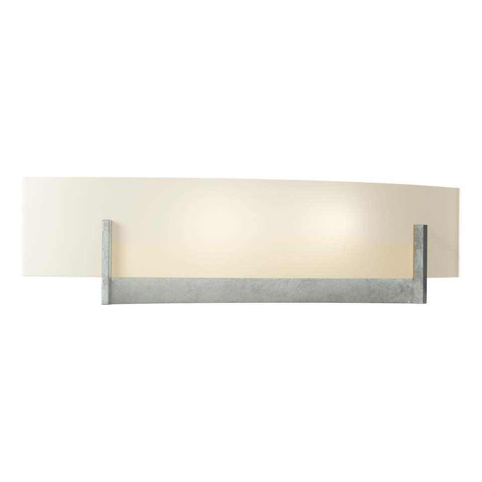 Axis Sconce 206401 by Hubbardton Forge - Handcrafted Steel Arms & Curved Glass Shade, Dimmable