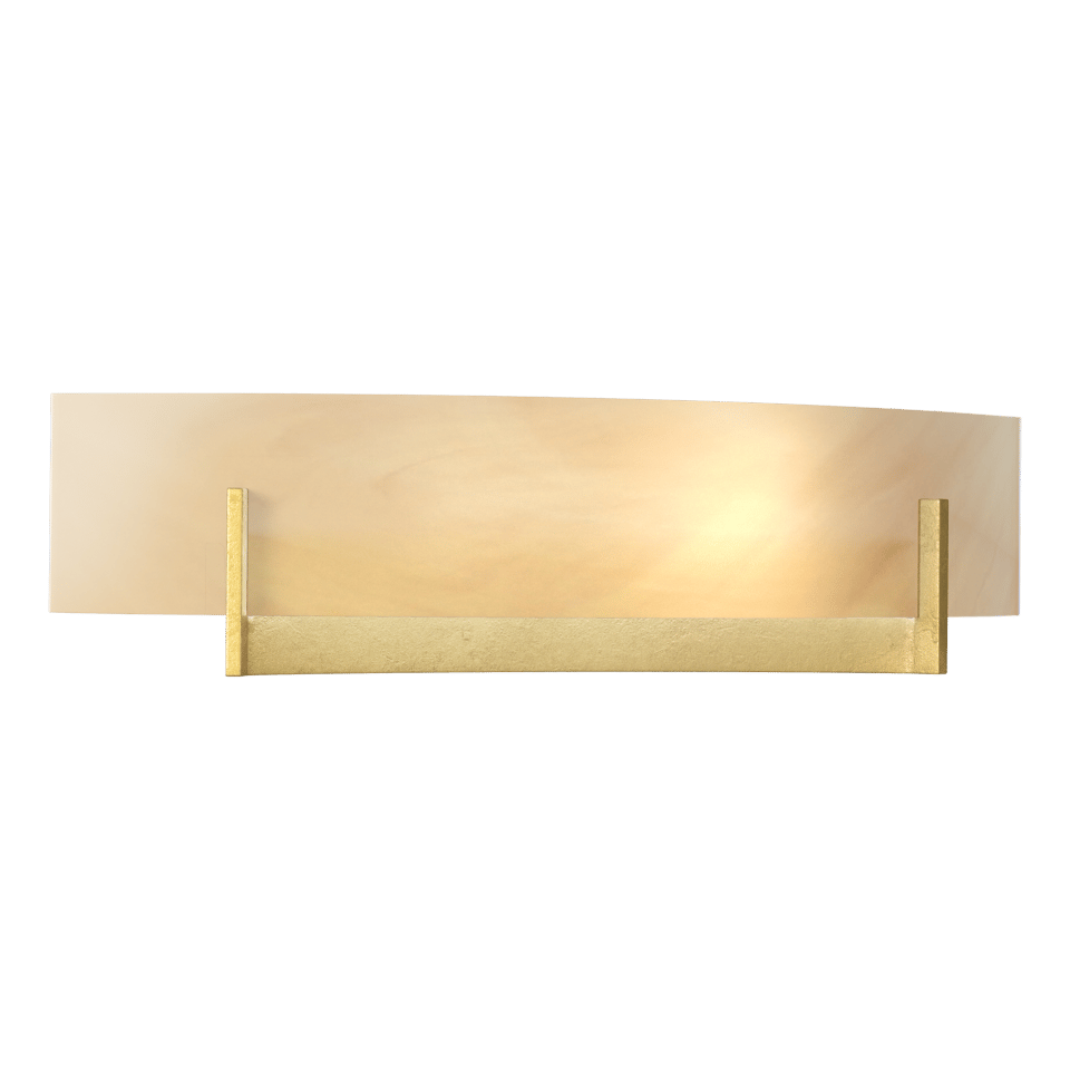 Axis Sconce 206401 by Hubbardton Forge - Handcrafted Steel Arms & Curved Glass Shade, Dimmable