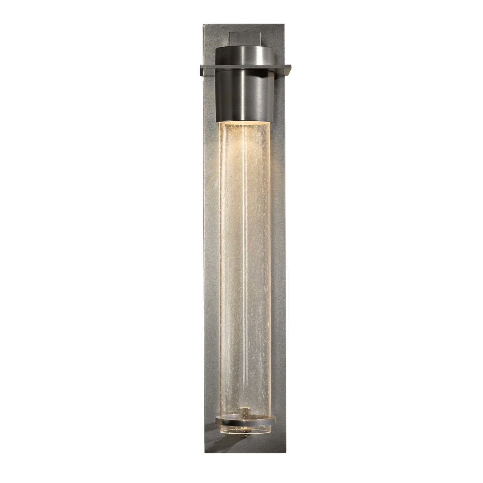 Airis Sconce by Hubbardton Forge 206455, Dimmable Wall Light with Clear Seeded Glass Shade, Custom Finishes