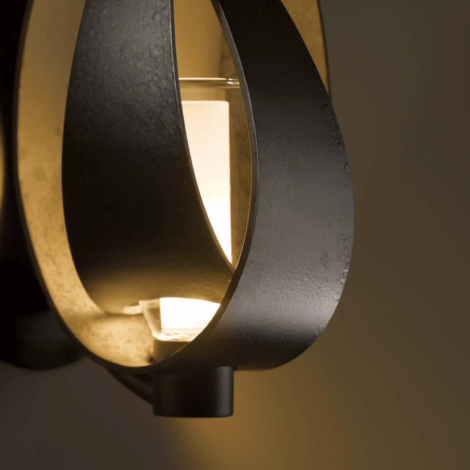 Corona Large Sconce by Hubbardton Forge, Artisan Crafted, Dimmable, Clear & Frosted Glass, 60W Bulb