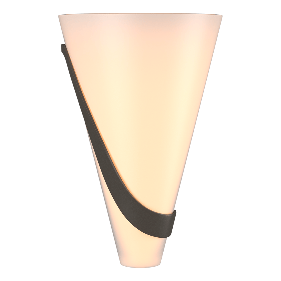 Hubbardton Forge Half Cone Sconce 206563 - Handcrafted Modern Design with Opal Glass Shade and Custom Finishes