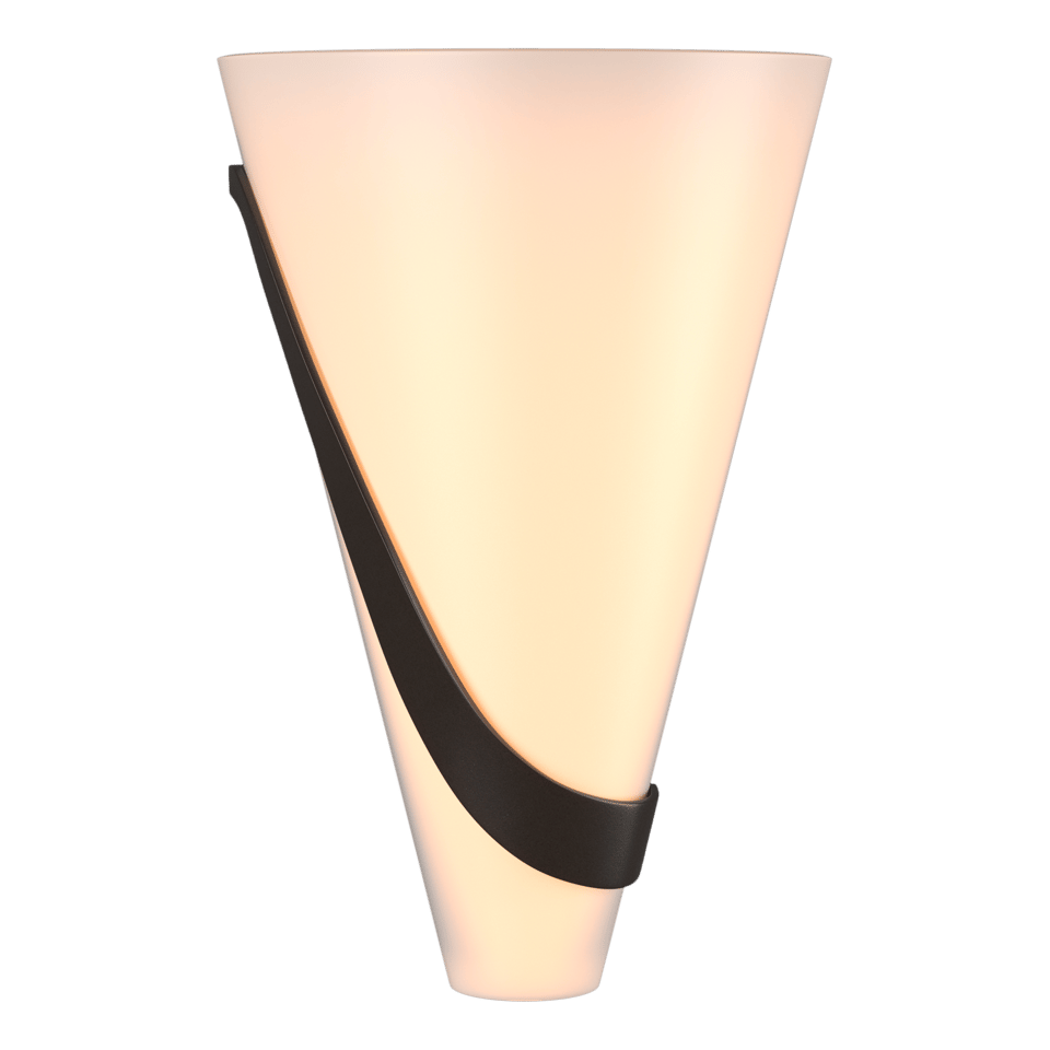 Hubbardton Forge Half Cone Sconce 206563 - Handcrafted Modern Design with Opal Glass Shade and Custom Finishes