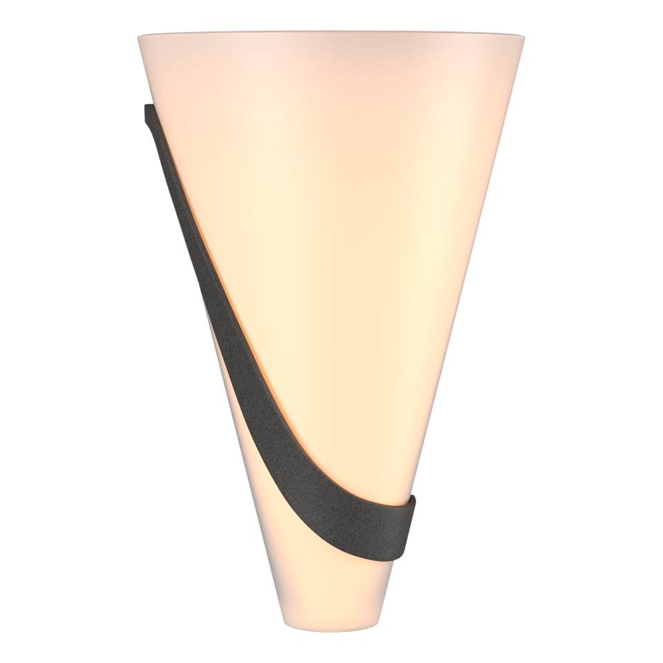 Hubbardton Forge Half Cone Sconce 206563 - Handcrafted Modern Design with Opal Glass Shade and Custom Finishes