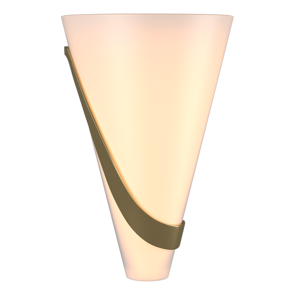 Hubbardton Forge Half Cone Sconce 206563 - Handcrafted Modern Design with Opal Glass Shade and Custom Finishes