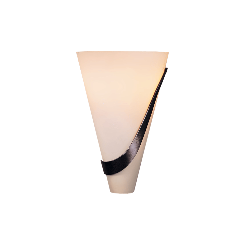 Hubbardton Forge Half Cone Sconce 206563 - Handcrafted Modern Design with Opal Glass Shade and Custom Finishes