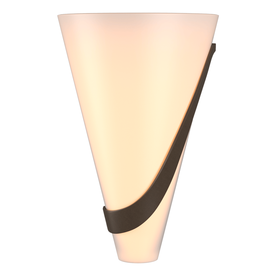 Hubbardton Forge Half Cone Sconce 206563 - Handcrafted Modern Design with Opal Glass Shade and Custom Finishes