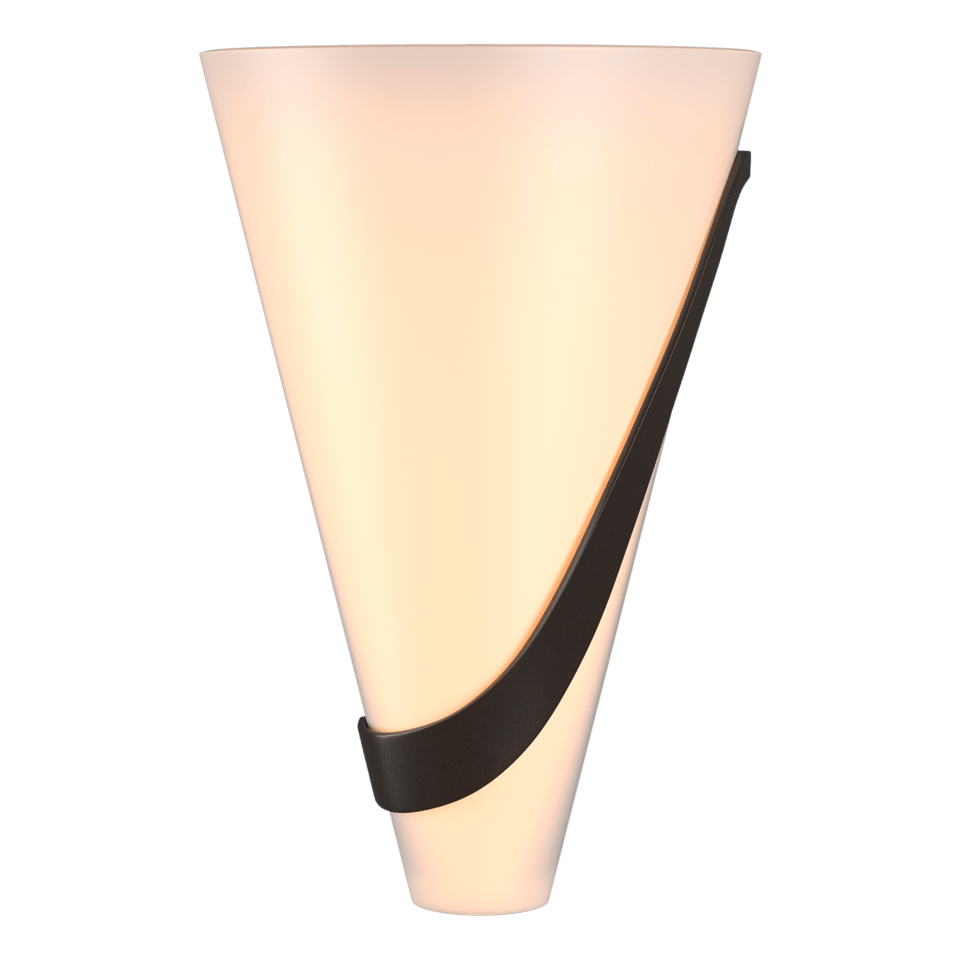 Hubbardton Forge Half Cone Sconce 206563 - Handcrafted Modern Design with Opal Glass Shade and Custom Finishes