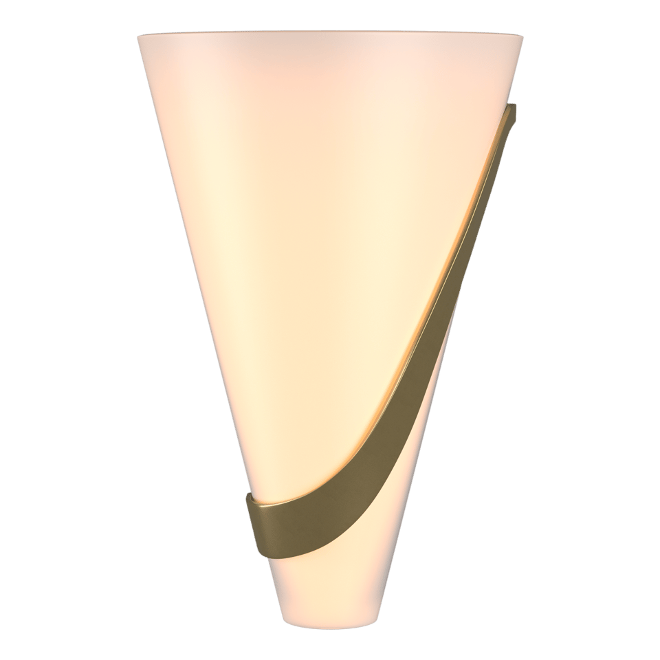 Hubbardton Forge Half Cone Sconce 206563 - Handcrafted Modern Design with Opal Glass Shade and Custom Finishes