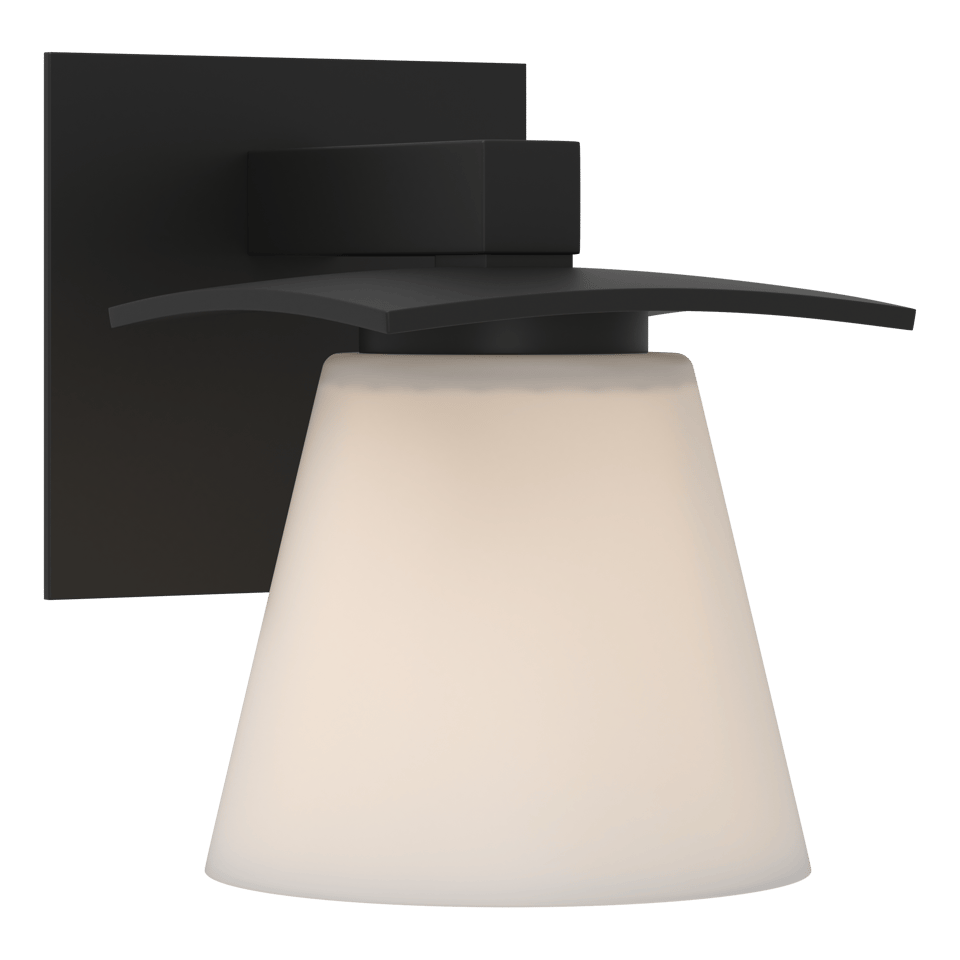 Hubbardton Forge Wren 1 Light Sconce - Dimmable Steel Wall Light with UL Damp Rating and Glass Direction