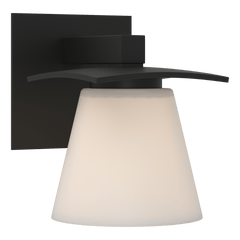 Hubbardton Forge Wren 1 Light Sconce - Dimmable Steel Wall Light with UL Damp Rating and Glass Direction