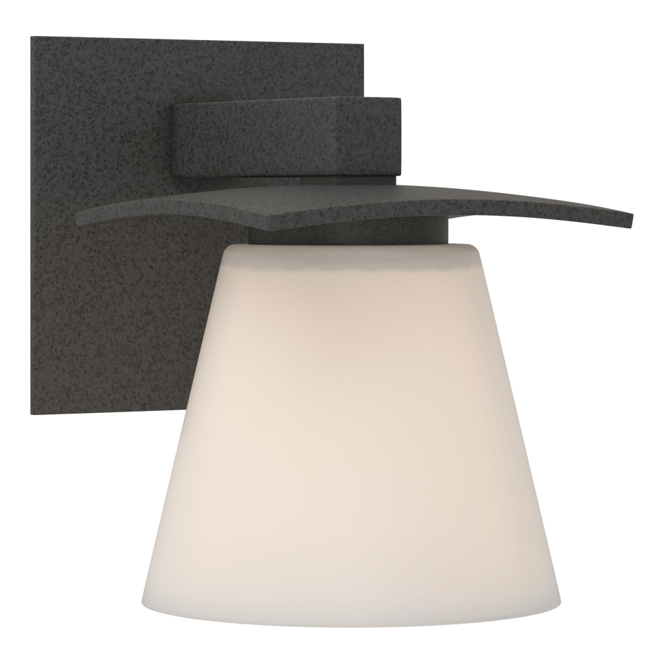 Hubbardton Forge Wren 1 Light Sconce - Dimmable Steel Wall Light with UL Damp Rating and Glass Direction