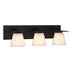 Wren 3 Light Sconce by Hubbardton Forge - Modern Steel Design with Opal Glass Shades and Dimmable Options