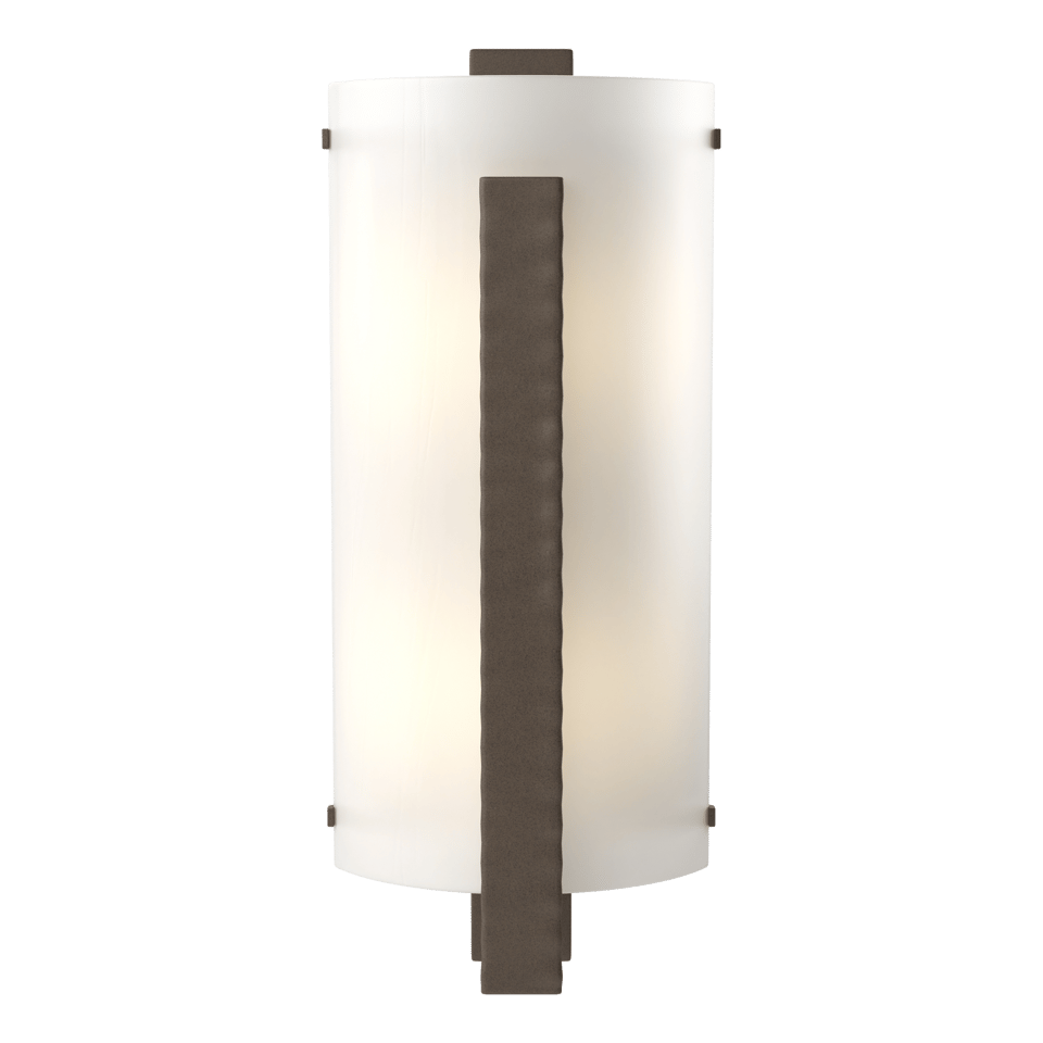 Handcrafted Forged Vertical Bar Sconce by Hubbardton Forge, 18" Height, Dimmable, UL Damp Rated