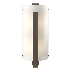 Handcrafted Forged Vertical Bar Sconce by Hubbardton Forge, 18" Height, Dimmable, UL Damp Rated