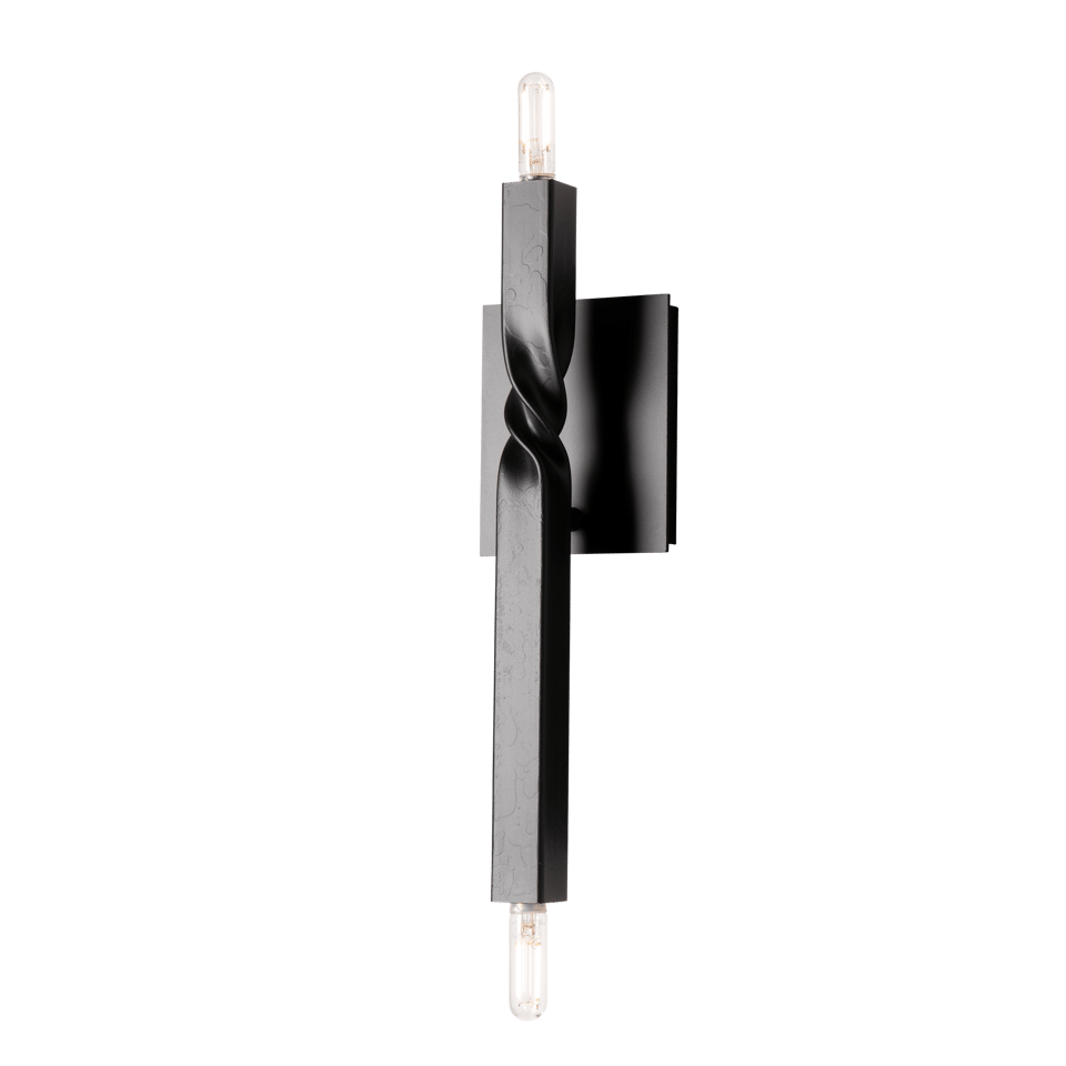 Helix Sconce 2-Bulb Wall Light by Hubbardton Forge - Customizable Finishes, Dimmable, Damp Rated