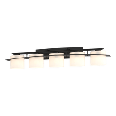 Arc Ellipse 5-Light Sconce by Hubbardton Forge – Handcrafted Steel with Opal Glass Shades, Dimmable, UL Damp Rated